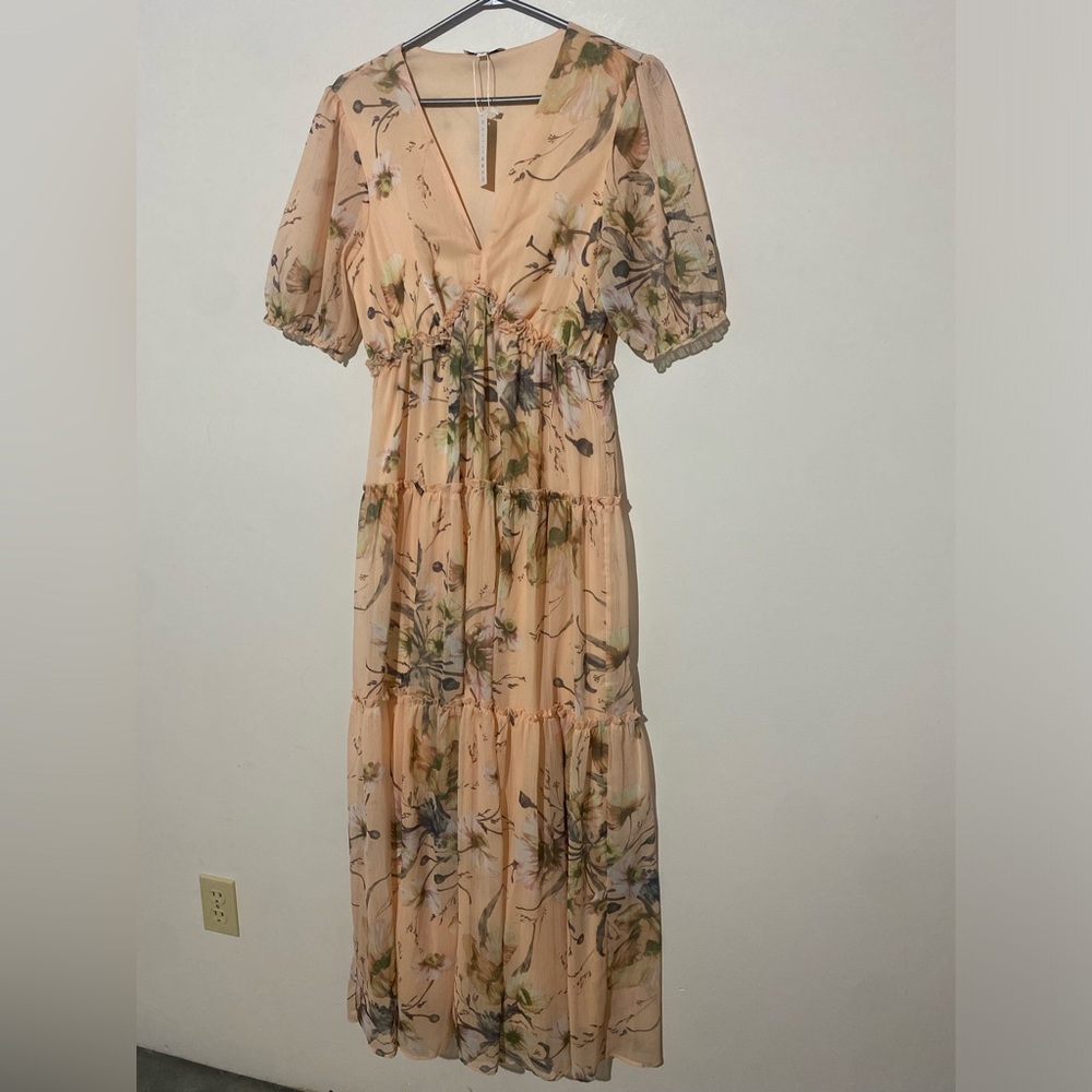 Floral Peach Maxi Dress Baltic Born